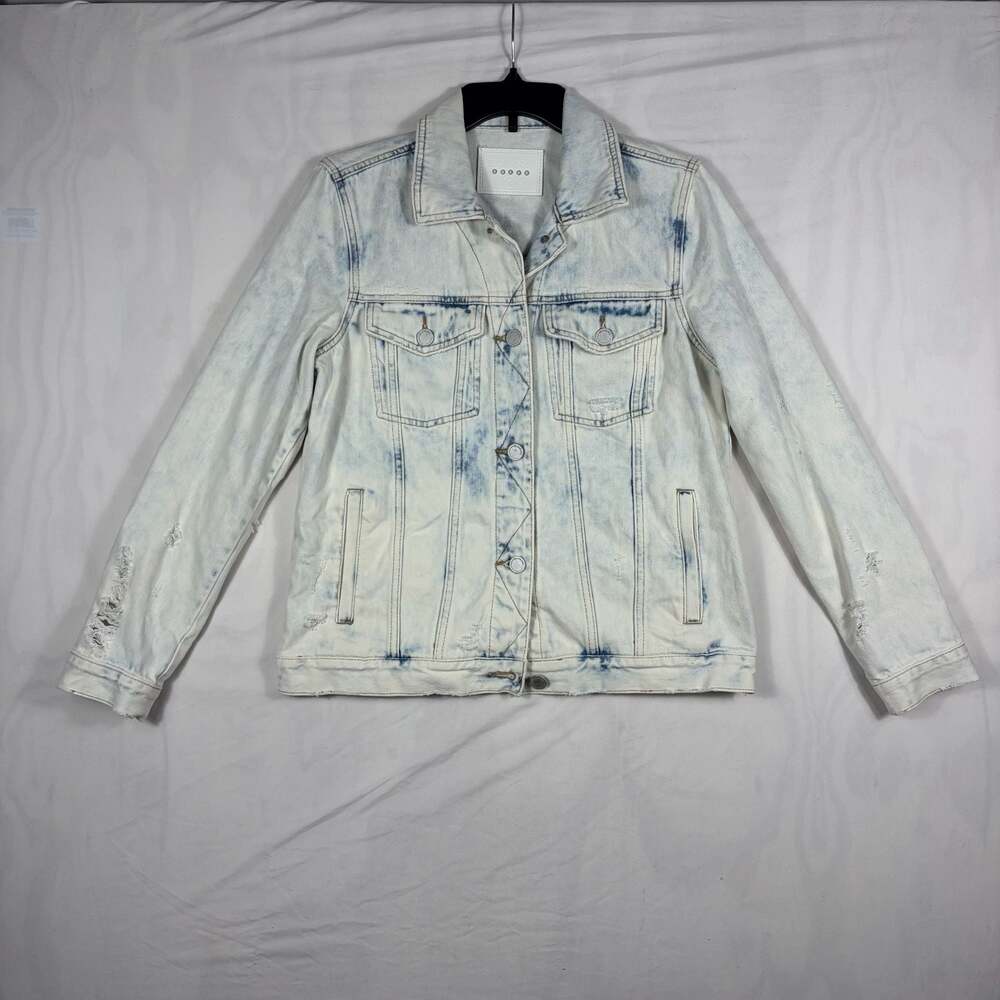 BlankNYC Distressed Acid Wash Denim Jacket Size S
